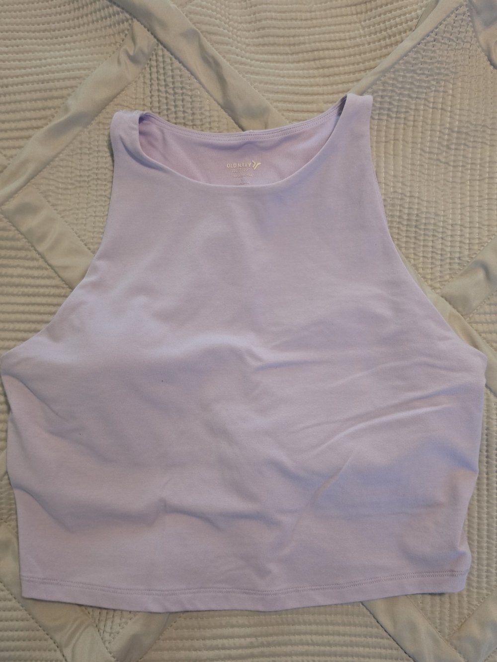 Old Navy Lilac High-Neck Crop Top
